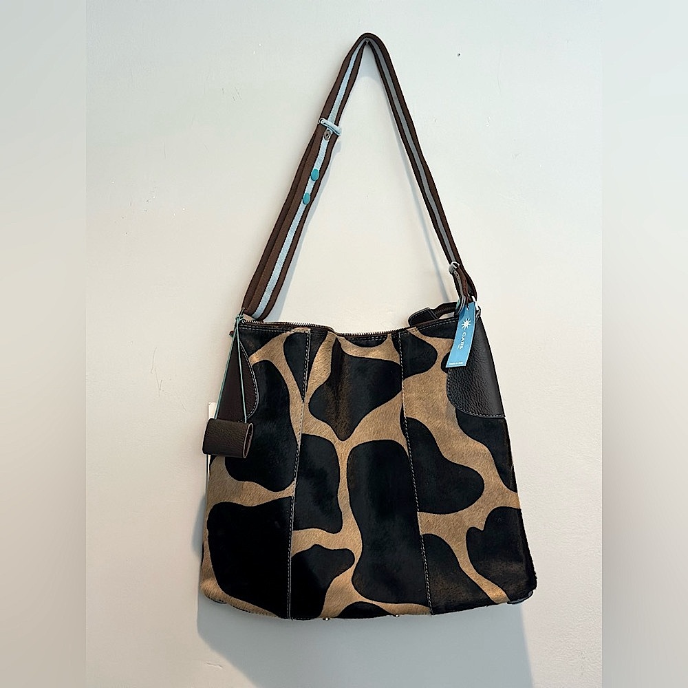Vintage Gabs by Franco Gabbrielli Calf Hair Shoulder Bag | Brown/Black | NWT